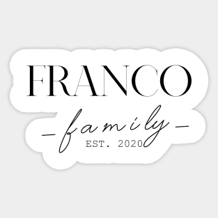 Franco Family EST. 2020, Surname, Franco Sticker